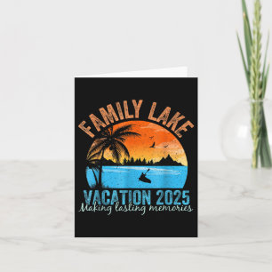 Family Lake Vacation 2025 Family Reunion Trip Squa Card