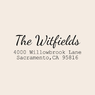 Family Last Name Casual Script Return Address Self-inking Stamp