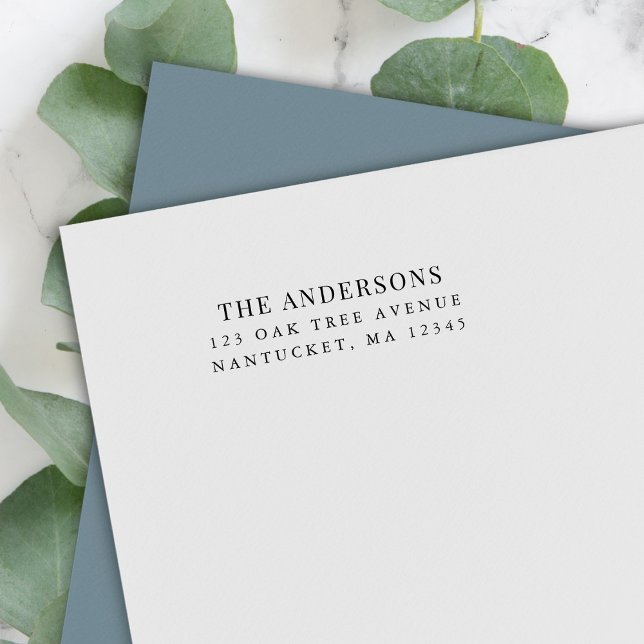 Family Last Name Modern Classic Return Address Self-inking Stamp (Creator Uploaded)