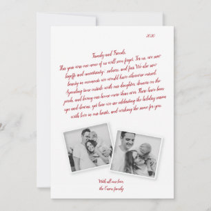 Family Letter Red Script Coronavirus Holiday Card