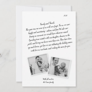 Family Letter Script Coronavirus Holiday Card