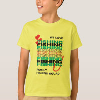 Family LOVE FISHING Team Squad Kids