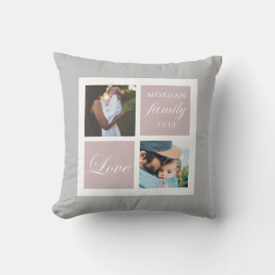 Family Love Personalised Photo Throw Pillow