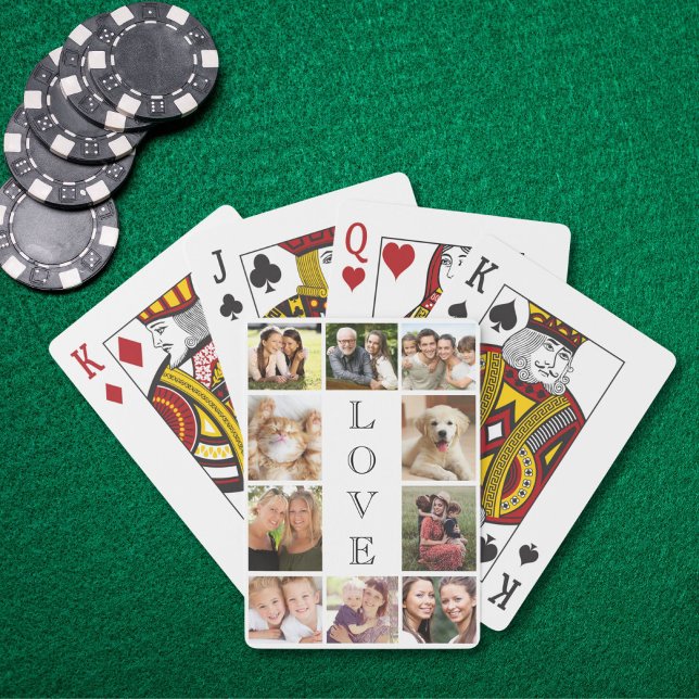 Family Love Photo Collage Playing Cards (Creator Uploaded)