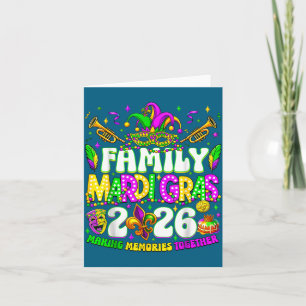 Family Mardi Gras Making Memories Design Card