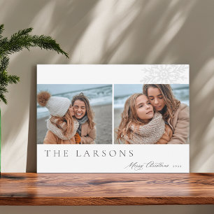 Family Marquee   Merry Christmas Two Photo Holiday Card