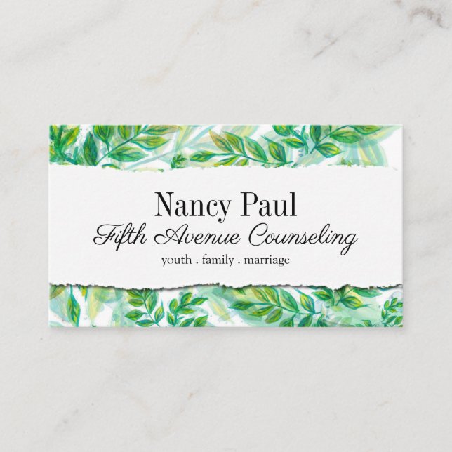 Family, Marriage, Youth Counseling Business Card (Front)