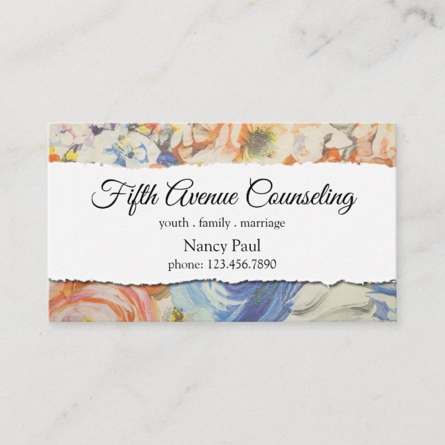 Family, Marriage, Youth Counseling Business Card (Front)