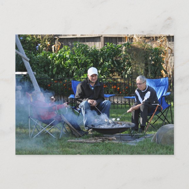 Family Marshmellow Roast Postcard (Front)