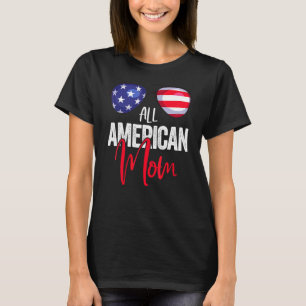 Family Matching 4th Of July  Women Mum American Fl T-Shirt
