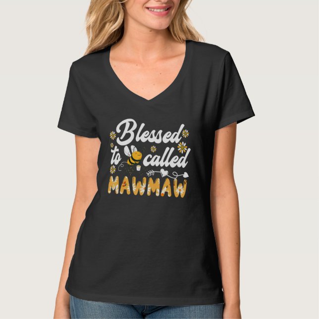Family Matching Blessed to be called Mawmaw Mother T-Shirt (Front)