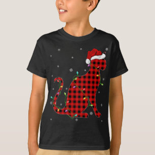 Family Matching Buffalo Plaid Siamese Cat Christma T-Shirt