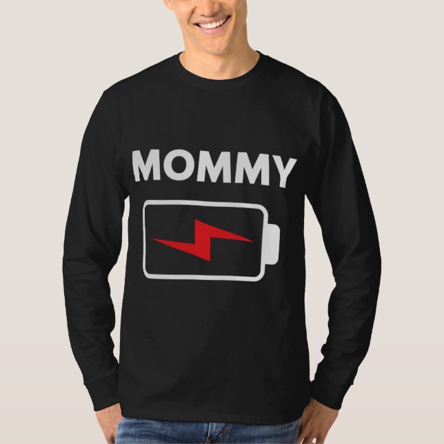 Family Matching Christmas Battery Funny Mummy Xmas T-Shirt (Front)