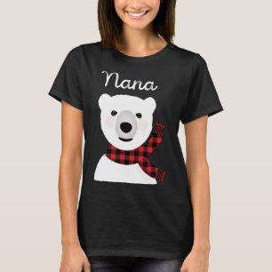 Family Matching Christmas Buffalo Plaid Nana Bear T-Shirt