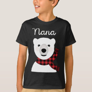 Family Matching Christmas Buffalo Plaid Nana Bear T-Shirt