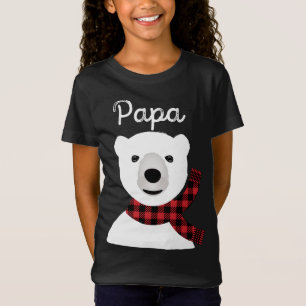 Family Matching Christmas Buffalo Plaid Papa Bear  T-Shirt