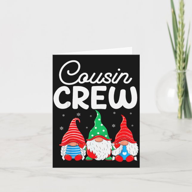 Family Matching Christmas Cousin Crew Cute Christm Card (Front)