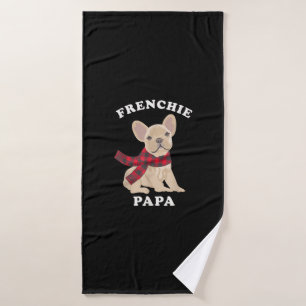 family matching christmas french bulldog gift bath towel