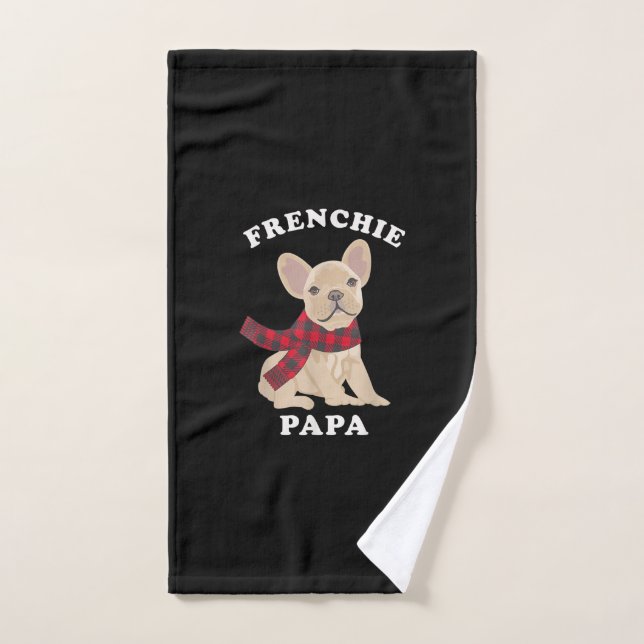 family matching christmas french bulldog gift hand towel (Hand Towel)