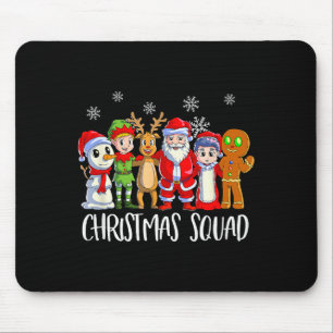 Family Matching Christmas Squad Santa Reindeer Elf Mouse Pad