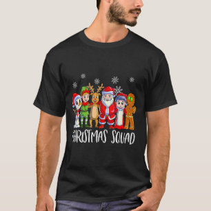 Family Matching Christmas Squad Santa Reindeer Elf T-Shirt
