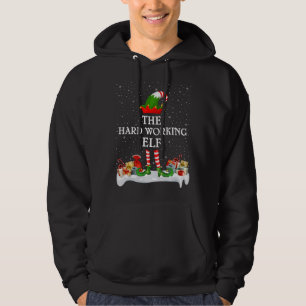 Family Matching Christmas The Hard Working Elf Hoodie