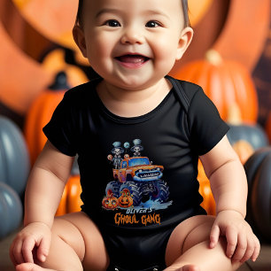 Family Matching Ghoul Gang Skeleton Cute Halloween Baby Bodysuit