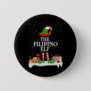 Family Matching Group Christmas The Filipino Elf  6 Cm Round Badge
