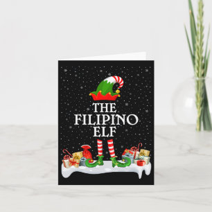 Family Matching Group Christmas The Filipino Elf Card