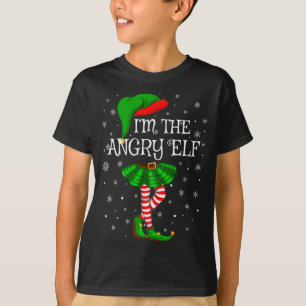 Family Matching I'm The Angry Elf Christmas T-Shirt