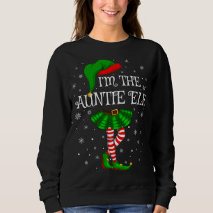 Family Matching I'm The Auntie Elf Christmas Sweatshirt