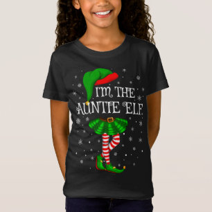 Family Matching I'm The Auntie Elf Christmas T-Shirt
