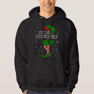 Family Matching I'm The Clever Elf Christmas Hoodie