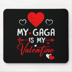 Family Matching Love Heart My Gaga Is My Valentine Mouse Pad