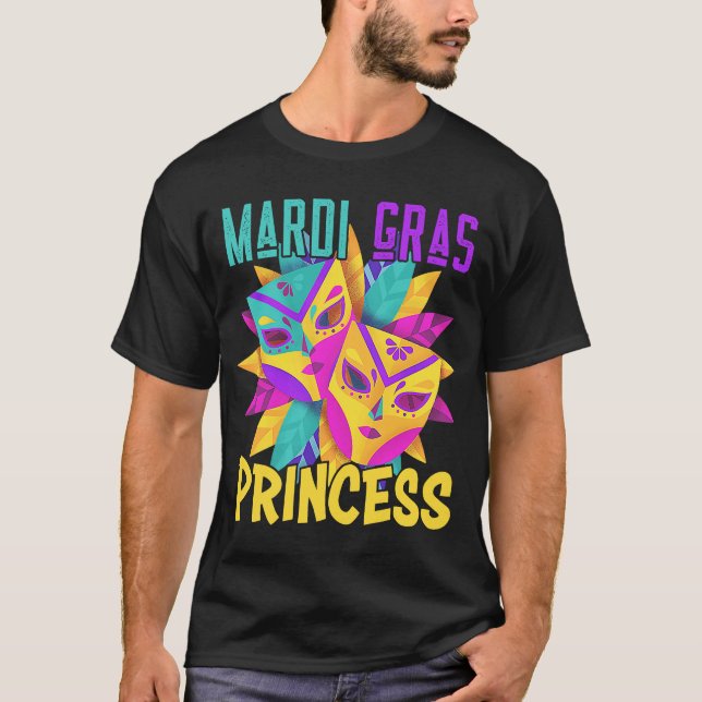 Family Matching Mardi Gras Princess Carnival Costu T-Shirt (Front)