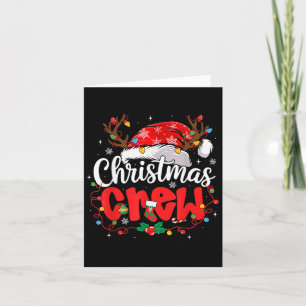 Family Matching Pyjamas Christmas Crew Xmas Lights Card