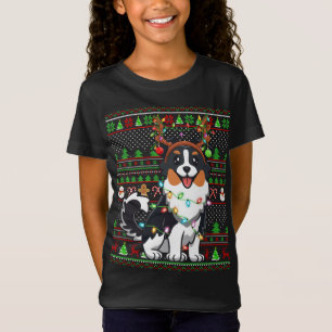Family Matching Reindeer Ugly Australian Shepherd  T-Shirt