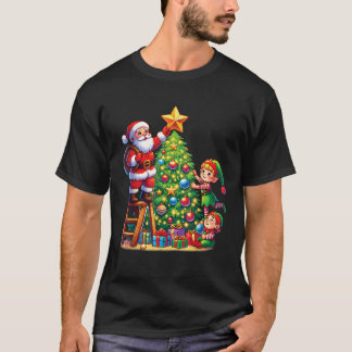 Family Matching Santa Elf Squad Decorating Christm T-Shirt