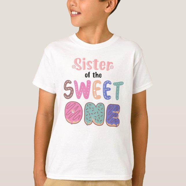 Family Matching Sweet One Birthday Lollipop Candy  T-Shirt (Front)