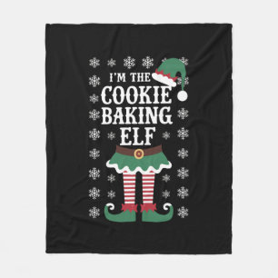 Family Matching The Cookie Baking Elf Christmas Fleece Blanket