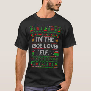 Family Matching Ugly I'm The Oboe Elf Christmas T-Shirt
