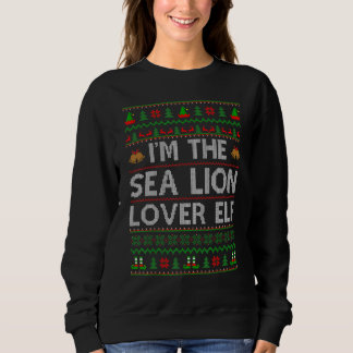 Family Matching Ugly I'm The Sea Lion Elf Christm Sweatshirt