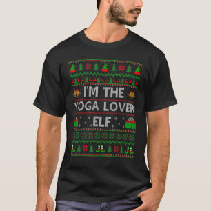 Family Matching Ugly I'm The Yoga Elf Christmas T-Shirt