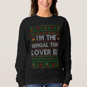 Family Matching Ugly The Bengal Tiger  Elf Christm Sweatshirt