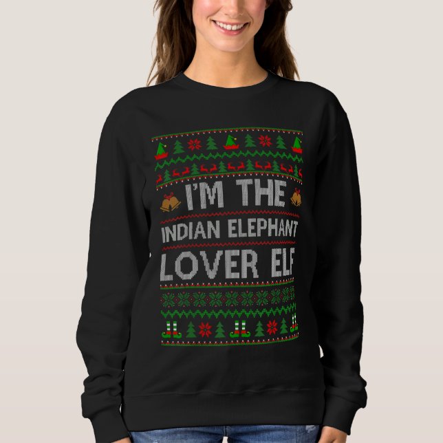 Family Matching Ugly The Indian Elephant Elf Chris Sweatshirt (Front)