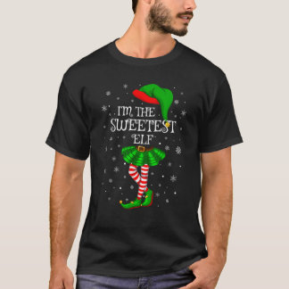 Family Matching Women Girls I m The Sweetest Elf C T-Shirt