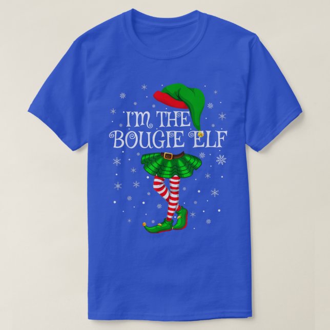 Family Matching Women Girls I'm The Bougie Elf Chr T-Shirt (Design Front)