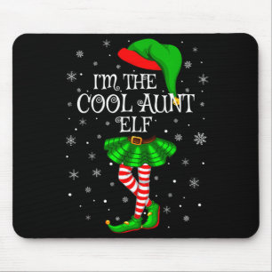 Family Matching Women Girls I'm The Cool Aunt Elf  Mouse Pad