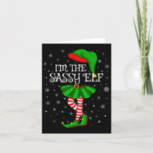 Family Matching Women Girls I'm The Sy Elf Christm Card