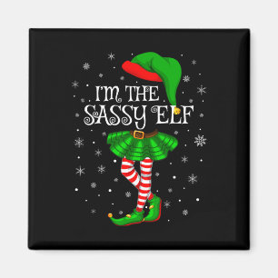 Family Matching Women Girls I'm The Sy Elf Christm Magnet